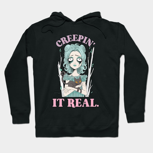 Creepin' It Real Halloween Hoodie by TayaDesign